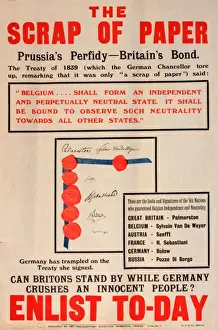 WWI Poster, The Scrap of Paper, Enlist Today