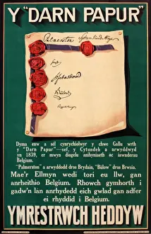 1839 Prints: WWI Poster, The Scrap of Paper, Enlist Today (Welsh version)