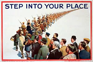Images Dated 4th December 2013: WWI Poster, Step into your place