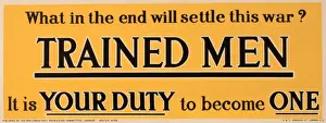 WWI Poster, Trained Men