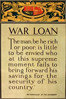 Images Dated 5th December 2013: WWI Poster, War Loan