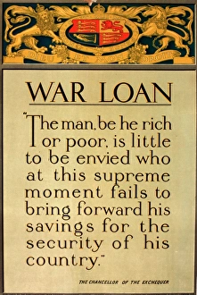 Images Dated 5th December 2013: WWI Poster, War Loan