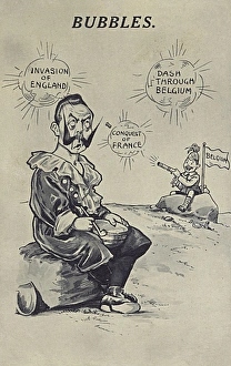 WWI - Propaganda postcard - Kaisers dream bubbles burst WWI - Propaganda postcard - Kaisers dream bubbles burst