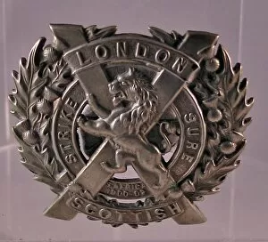 Images Dated 25th January 2012: WWI Other Ranks badge - London Scottish Regiment
