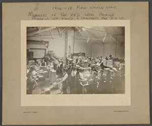 WWI - Red Cross packing parcels of food and comfort