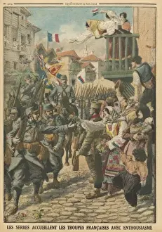 Bolster Prints: Wwi / Serbs Welcome French