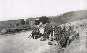 WWI: Soldiers from Senegal resting, Rheims