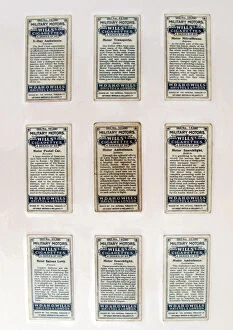 Images Dated 28th January 2013: WWI Wills cigarette cards depicting military vehicles
