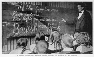 Black Out Prints: Wwi / Zeppelin Danger