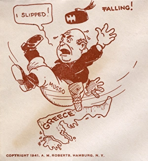 WWII - Mussolini slips up invading Greece - First Day Cover