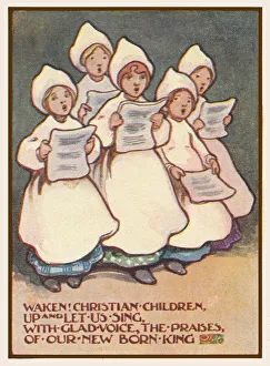 Carols Prints: Xmas Choir of Girls