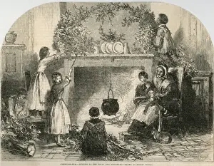 Decorate Prints: Xmas Decorating / 1855