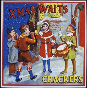 Christmas cracker box label