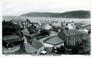 Gwynedd Prints: Y gegin Fawr and Village, Aberdaron, Pwllheli Gwynedd, Wales