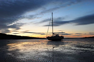 2010 Collection: Yacht Moonshadow on beach at Carrick, Dumfries and Galloway