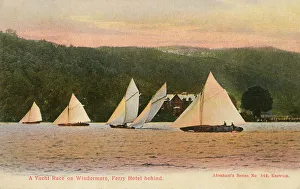 Windermere Prints: A Yacht Race on Lake Windermere, Lake District