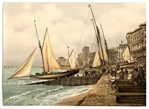 Yachts starting, Hastings, England