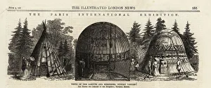Yakut teepee and Kyrhyz yurt in the Russian Department, 1867