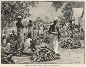 Yam Market, Asaba, River Niger
