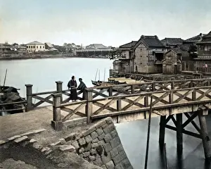Sumida Prints: Yanagibashi and Sumida River, Tokyo, Japan