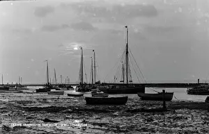 Anchored Prints: Yarmouth Harbour at Low Tide