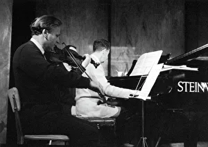 Aldeburgh Gallery: Yehudi Menuhin and Benjamin Britten Rehearsing