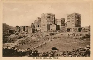 Skyscrapers Prints: Yemen - A Village - Distinctive Unique Architectural Style