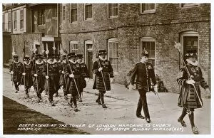 Peter Collection: Yeoman Warders of the Tower on their way to Easter service