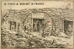 A YMCA dug-out in France