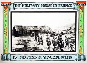 Ymca Prints: YMCA Halfway house in France during WW1