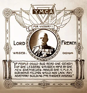 Ymca Prints: YMCA Message from Lord French during WW1