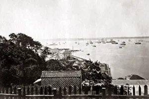 Anchorage Gallery: The Yokohama anchorage, Japan circa 1870s. Date: circa 1870s