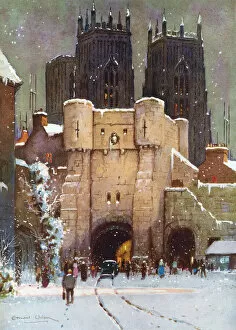 Cathedrals Collection: York Minster in winter by Ernest Uden