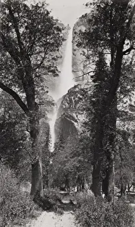 Yosemite Falls, waterfall. George Fiske photograph