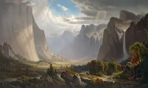 Yosemite Prints: Yosemite valley. After painting by Thomas Hill