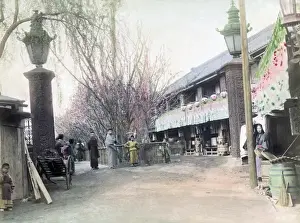 Yoshiwara Prints: Yoshiwara, red light district, Tokyo, Japan, circa 1880s