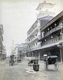 New Images May Prints: Yoshiwara, red light district, Toyko, circa 1880s. Date: circa 1880s