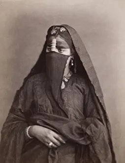 Ethnicity Prints: Young Arab woman with a face veil, Egypt