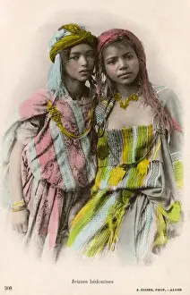 Two Young Bedouin Girls - Algeria, North Africa