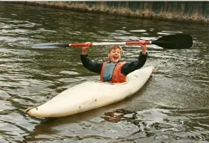 Young boy in kayak, Longridge Centre