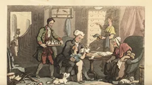 Images Dated 7th June 2019: Young boy at lessons with a tutor and his grandmother