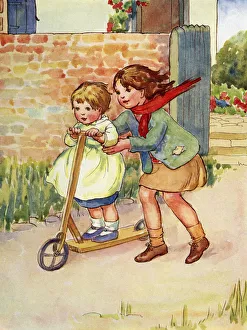 Taught Gallery: Young boy on a scooter