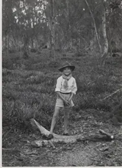 Young boy scout on outdoor activity, Mauritius