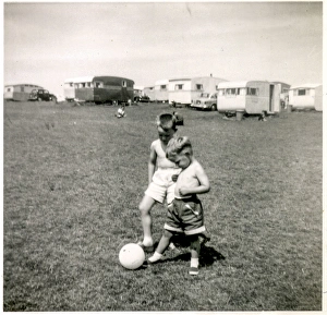 Nov15 Gallery: Young brothers playing with ball at a holiday camp