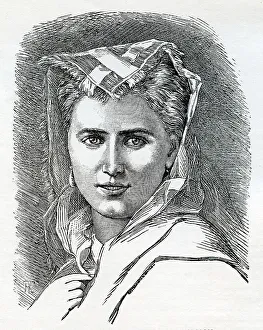 Christine Prints: A young Christine Nilsson (1843 - 1921), Swedish singer