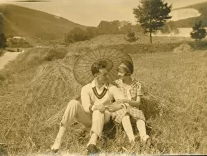 Sugarloaf Gallery: A young couple, Ivy A. Hill and Bruce Lindemann, pose together for a romantic photograph