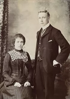 Young couple in a studio photo