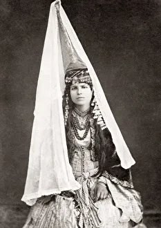 Ethnicity Prints: Young Druze woman, bride, Holy Land, Lebanon, c. 1880 s