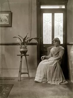 Insert Collection: Young Edwardian woman and plant