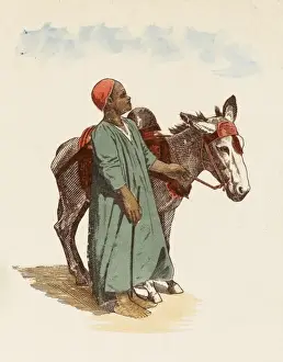 Steed Prints: Young Egyptian boy with his donkey